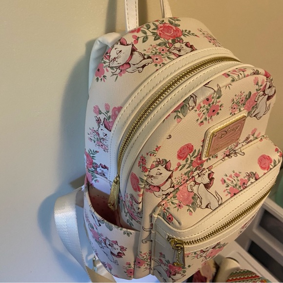 Loungefly Disney The Aristocats Marie Floral Mini Backpack - Picture 7 of 10